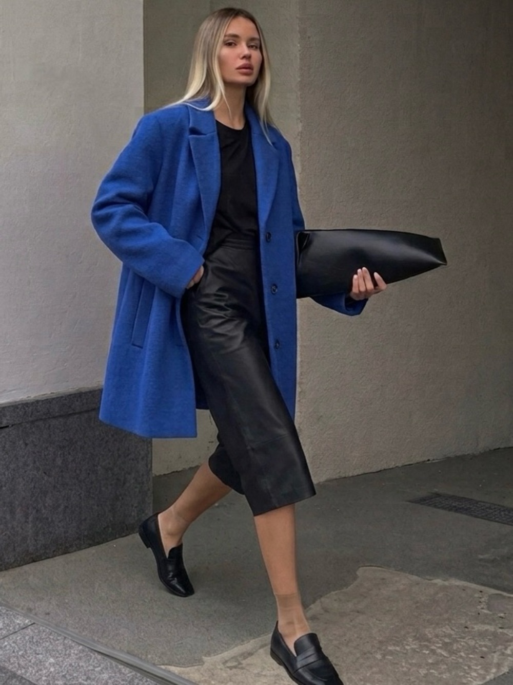 Abercrombie & Fitch Royal Blue Wool Blend Tailored Jacket Size Small Fall Chic